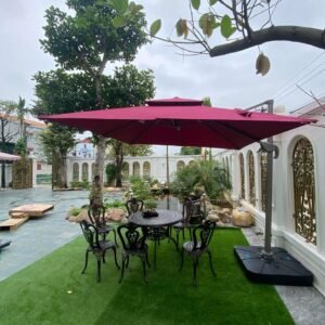 Dù hòa phát lệch tâm vuông 3m hợp kim nhôm xoay 360